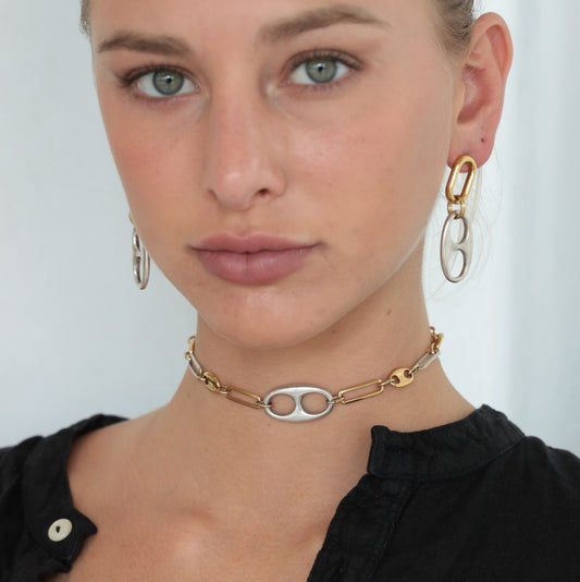 ANYTE NECKLACE IN GOLD AND SILVER PLATING