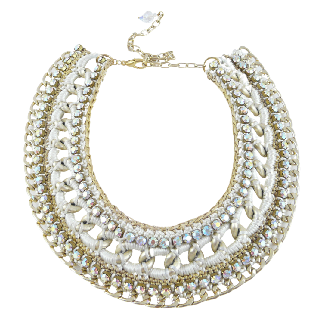 Beige hot sale statement necklace