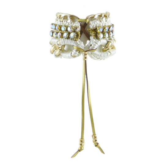 APHRODITE CUFF BRACELET IN BEIGE/CREAM