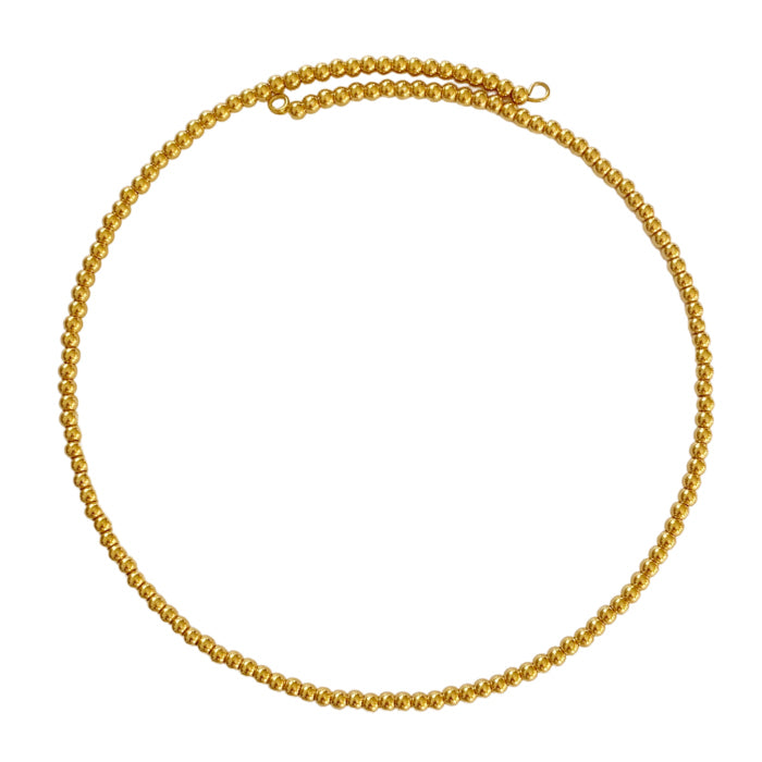 CELESTINE 24K GOLD PLATED BEAD CHOKER SET - 3mm