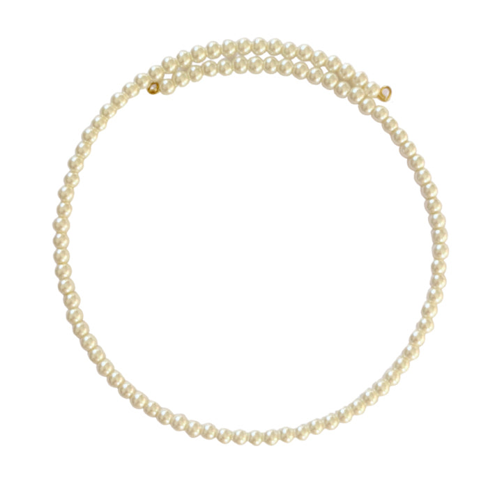 NEFELI PEARL CHOKER SET - 4mm GLASS PEARLS