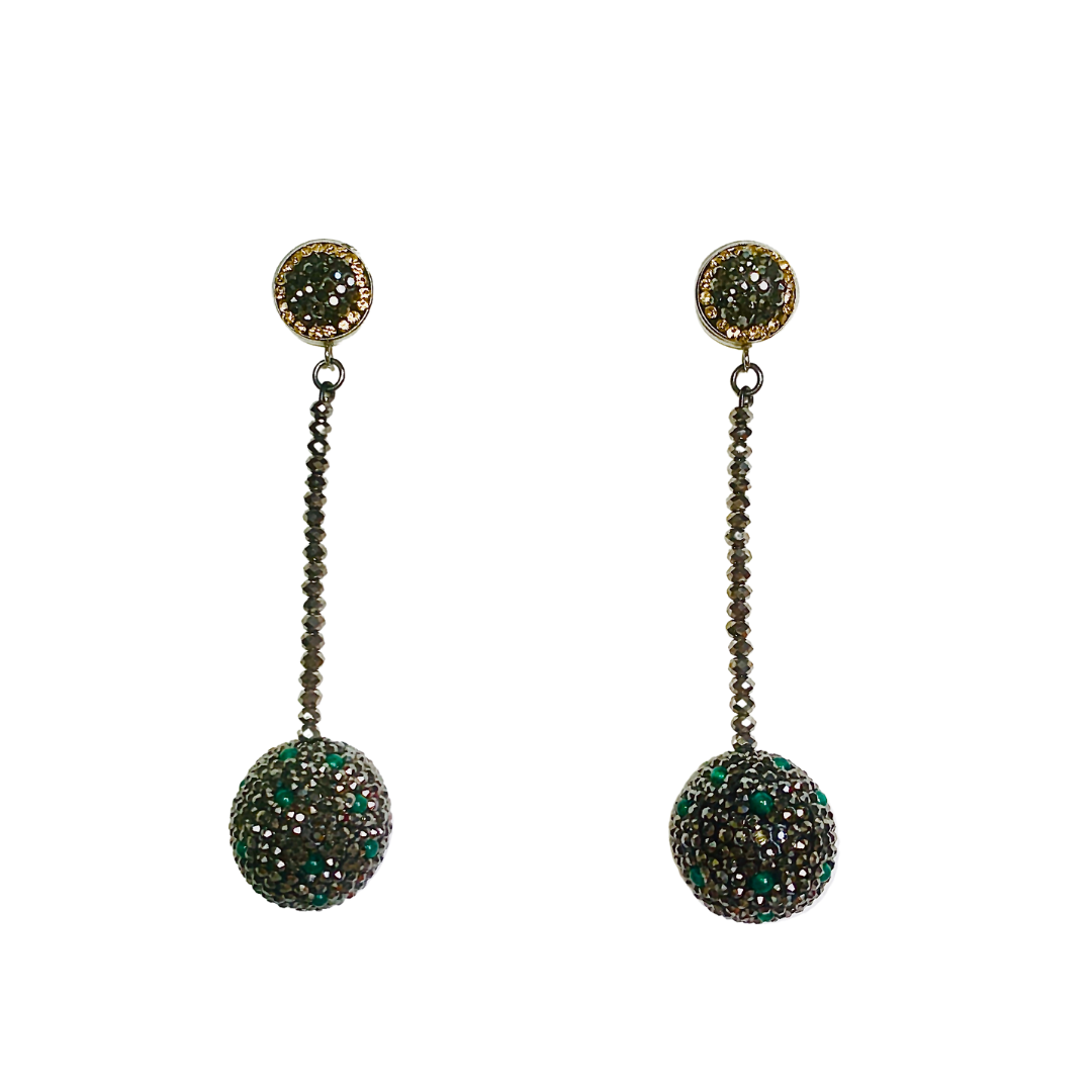 PRECIOUS MARCASITE LONG EARRINGS