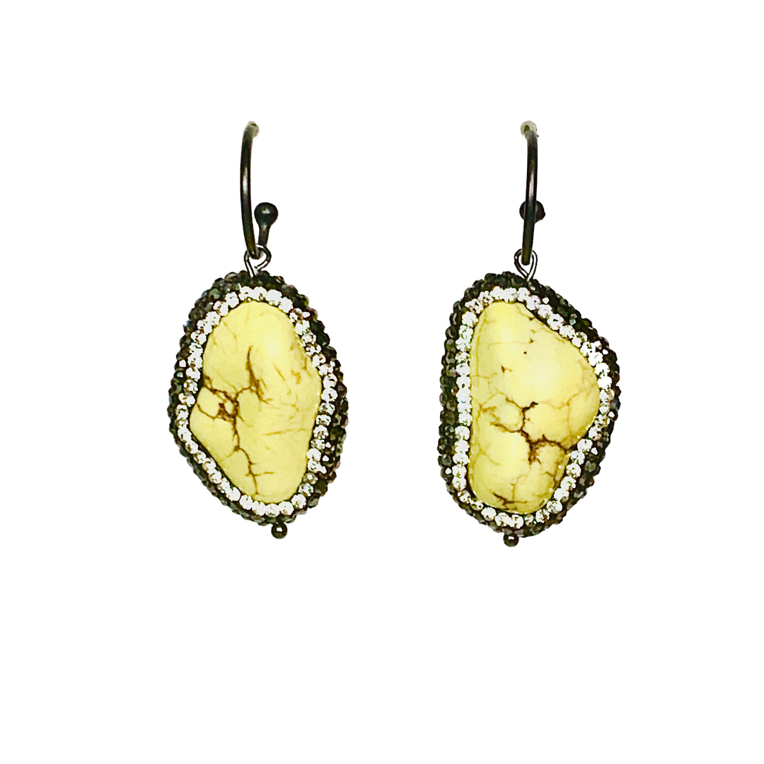 PRECIOUS YELLOW HOOP EARRINGS