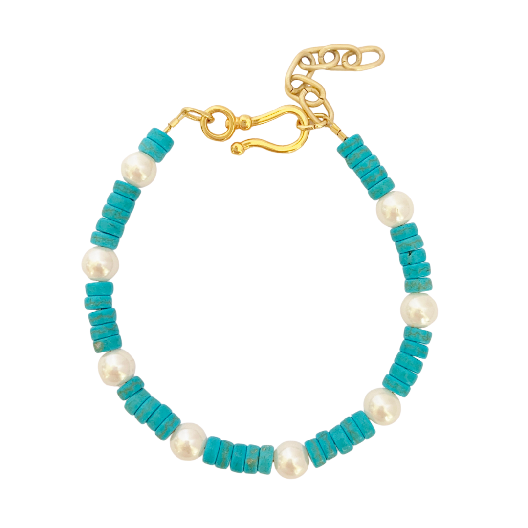 ROXANNE ANKLET IN TURQUOISE