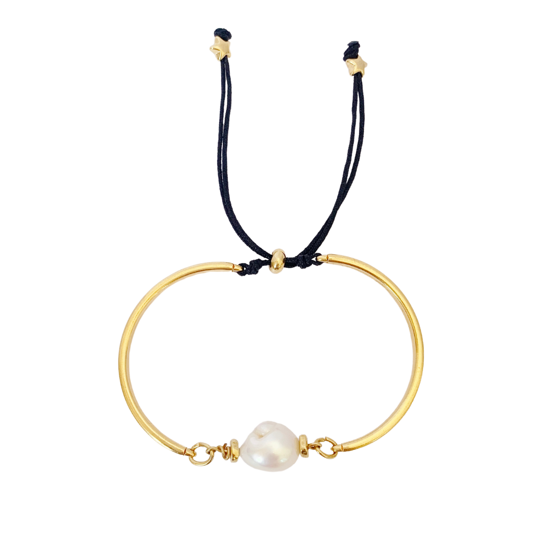 SINGLE PEARL CUFF BRACELET