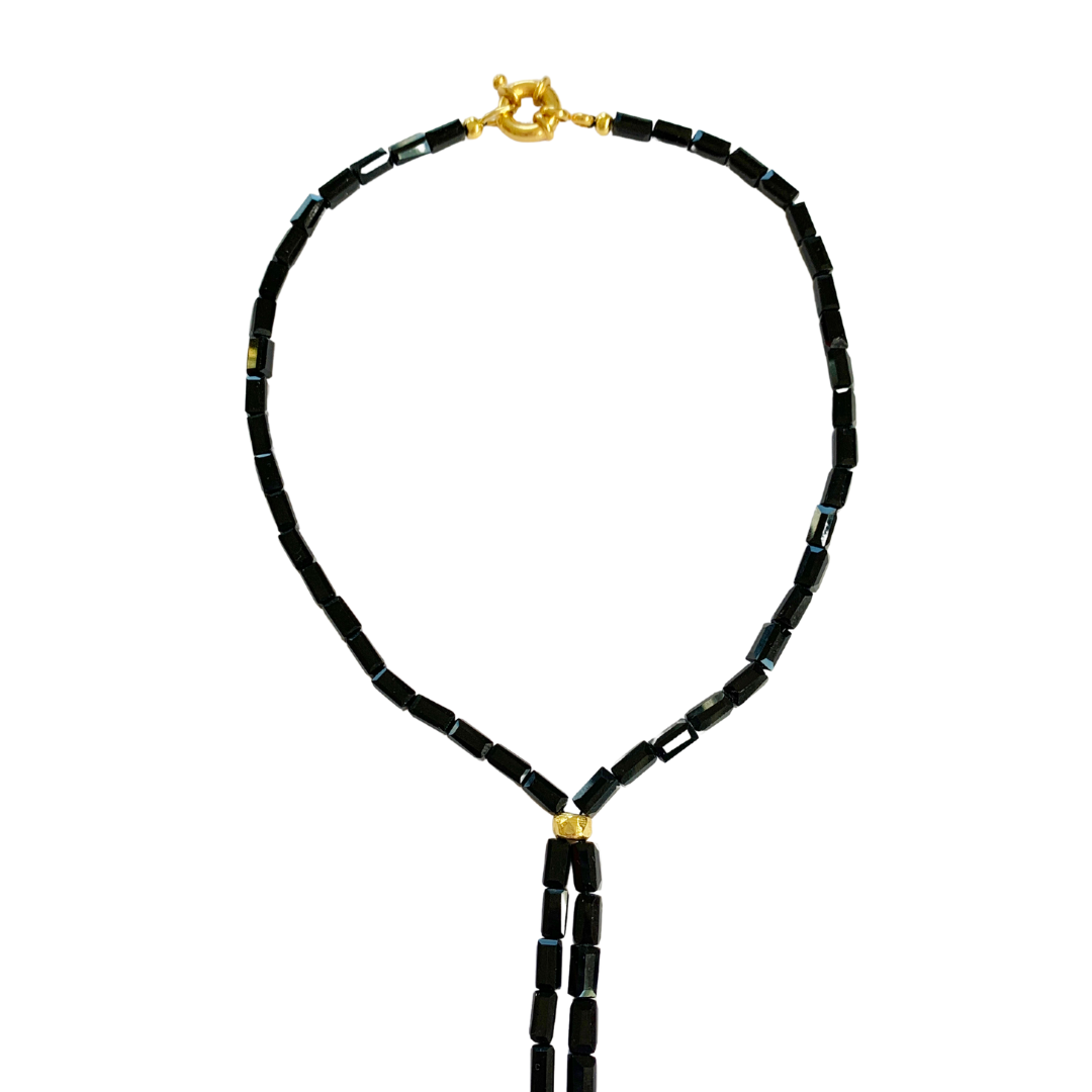 SOLEIL CRYSTAL CHOKER/NECKLACE IN BLACK