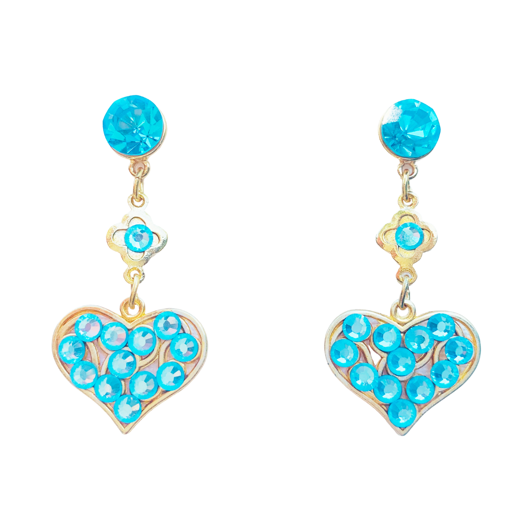 TURQUOISE HEART EARRINGS
