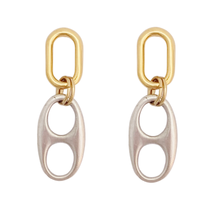 CALLIOPE 24K GOLD AND 999 SILVER PLATED EARRINGS