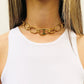 CLIO NECKLACE 24K GOLD PLATED HAND CRAFTED LARGE LINK NECKLACE