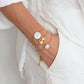 DELICATE CHAIN BRACELETS WITH FRESHWATER PEARLS - ORGANIC LINK, COIN FRESHWATER PEARL, AND BAROQUE FRESHWATER PEARL