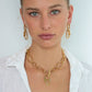 ERATO 24K GOLD PLATED EARRINGS WITH LARGE LINKS AND ERATO 24K GOLD PLATED LARGE LINK NECKLACE WITH TOGGLE CLASP