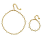 MADDALENA BRACELET AND NECKLACE WITH FRESHWATER PEARL AND GOLD PLATED SMALL BEADS