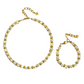 MESSALINA BRACELET AND NECKLACE WITH FRESHWATER NUGGET PEARLS AND GOLD PLATED RONDELLE BEADS
