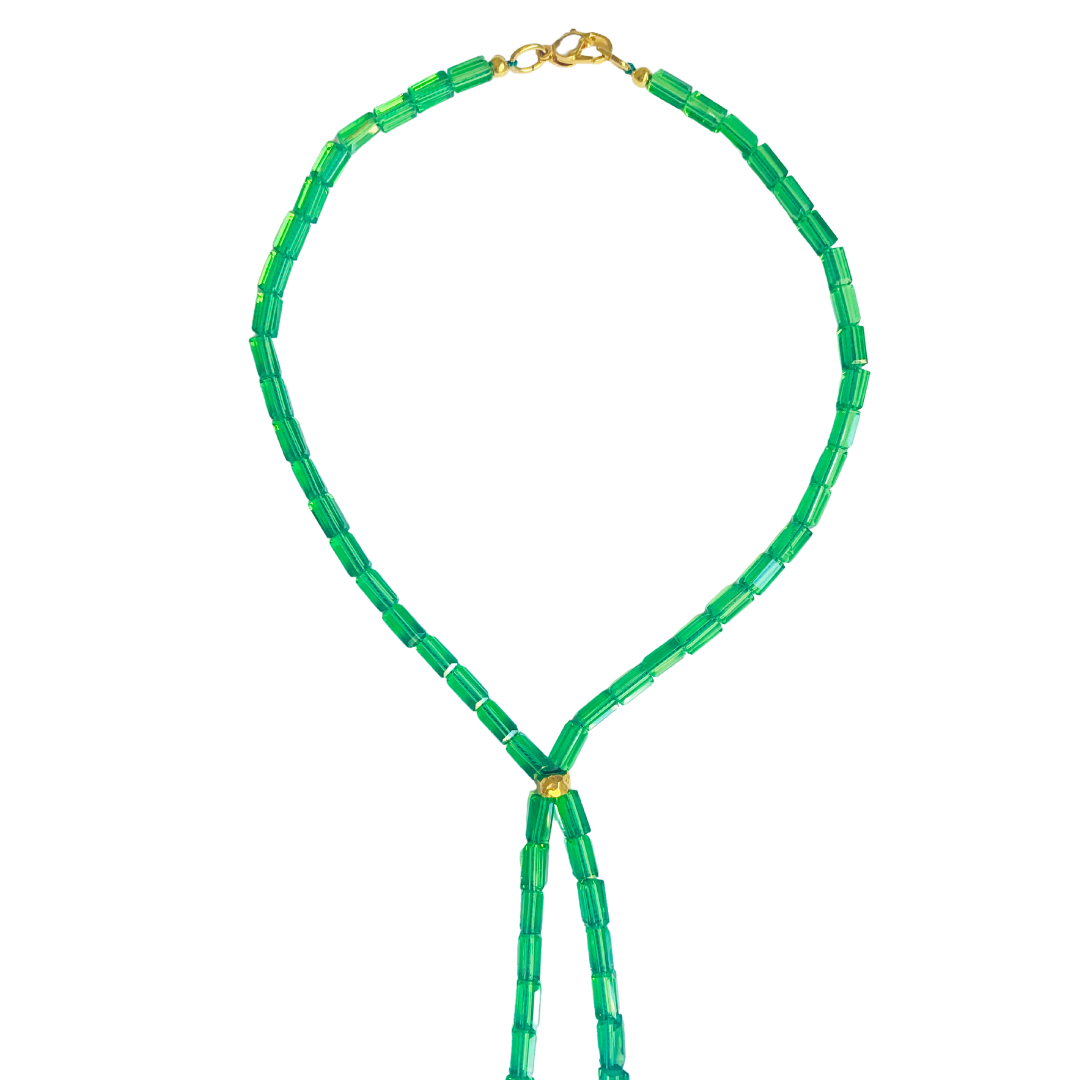 SOLEIL CRYSTAL CHOKER/NECKLACE IN EMERALD