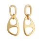THALIA 24K GOLD PLATED EARRINGS WITH ORGANIC LINK