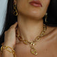 THALIA 24K GOLD PLATED HAND CRAFTED LARGE LINK NECKLACE